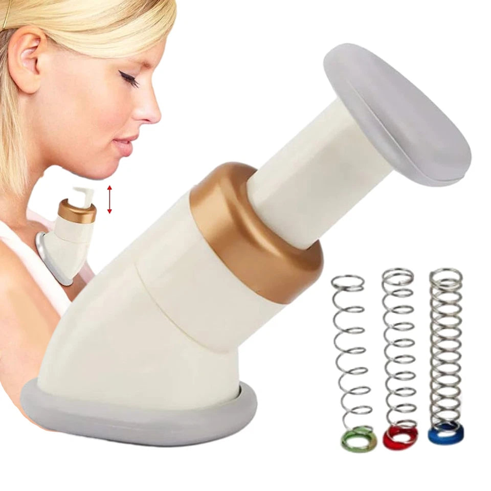Neckline Slimmer™ たった1日2分で、二重あごとサヨナラ! 自宅で簡単ケア・3段階の強度・初心者から上級者までOK!